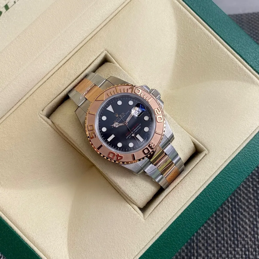 Rolex Yacht-Master 40 Two-Tone Rose Gold (Chocolate Dial) Ref. 126621 - 1:1 Super Clone Detail View 5