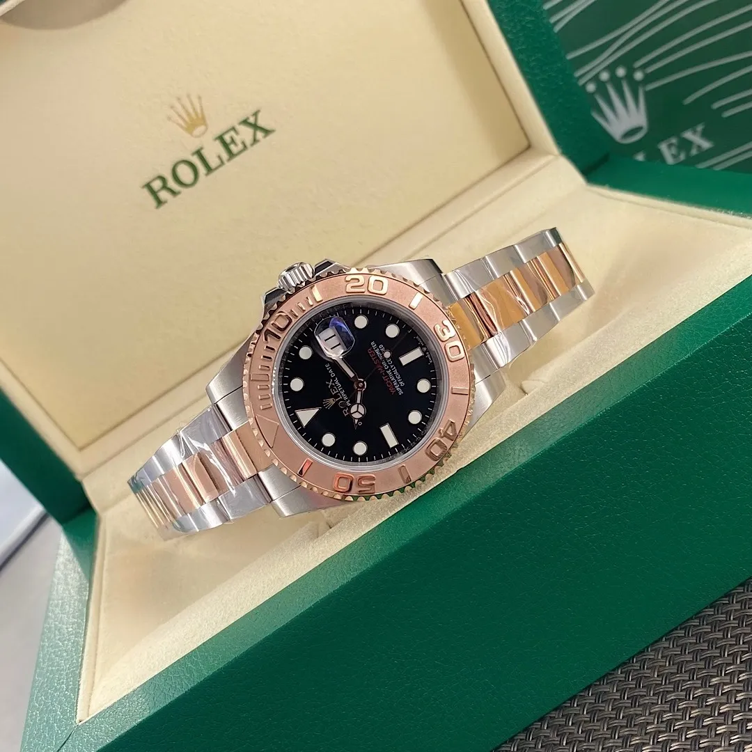 Rolex Yacht-Master 40 Two-Tone Rose Gold (Chocolate Dial) Ref. 126621 - 1:1 Super Clone Detail View 6