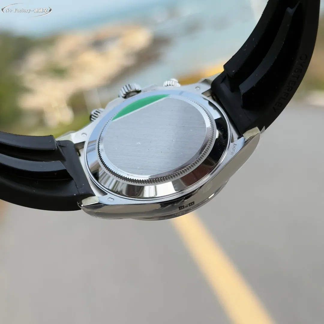 Rolex Daytona 40mm 904L Steel Weighted (Black Dial) Ref. 126500LN - 1:1 Super Clone Detail View 2