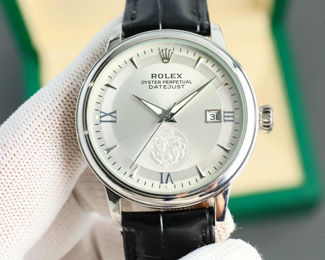 Rolex "Wealth-Attracting Pixiu" 40mm 316L Steel (Gold - Leather Strap) Ref. N/A - 1:1 Super Clone Detail View 3