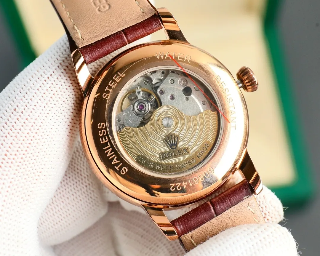 Rolex "Wealth-Attracting Pixiu" 40mm 316L Steel (Gold - Leather Strap) Ref. N/A - 1:1 Super Clone Detail View 4