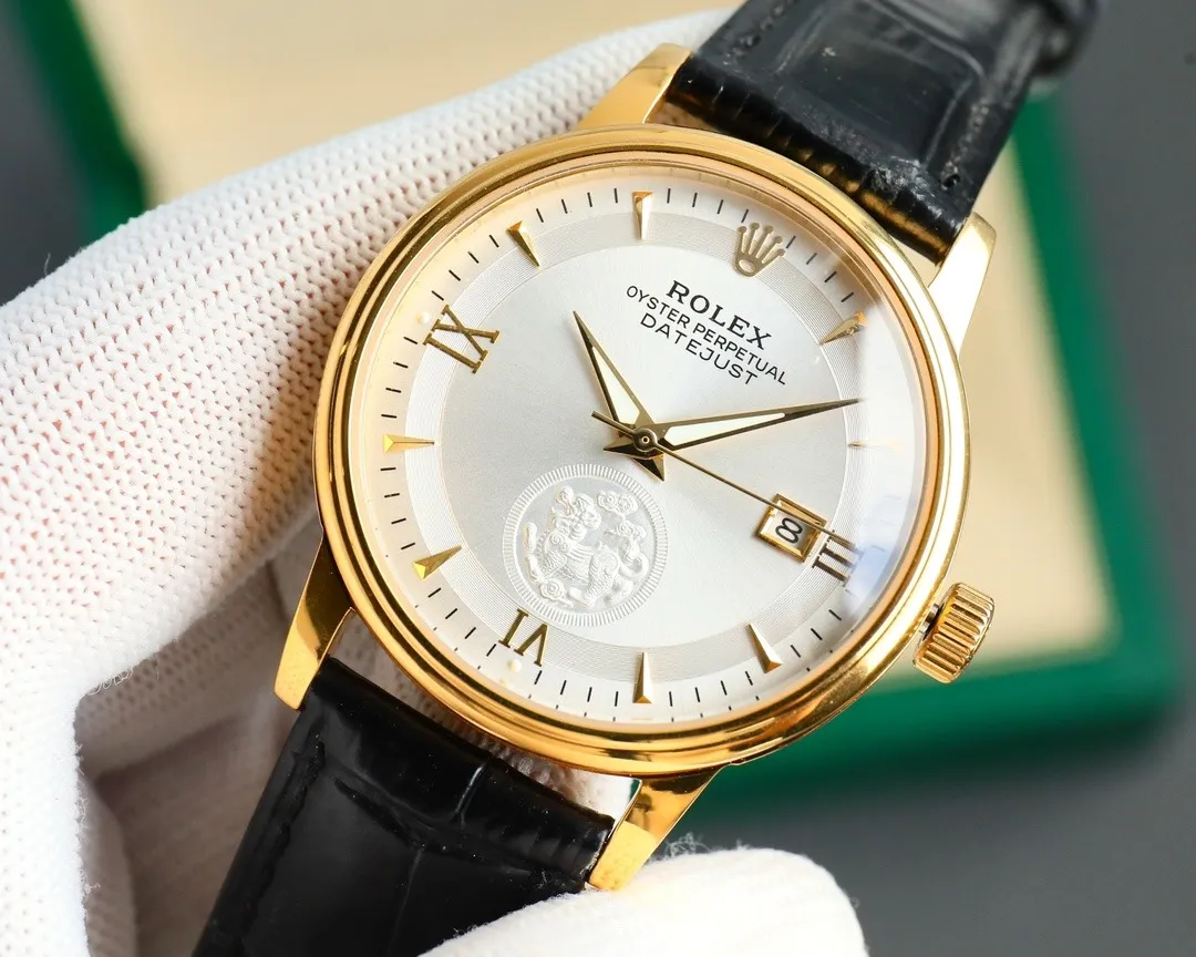 Rolex "Wealth-Attracting Pixiu" 40mm 316L Steel (White - Leather Strap) Ref. N/A - 1:1 Super Clone Detail View 1