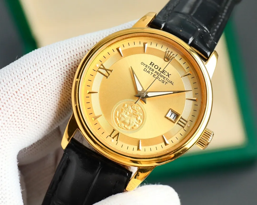 Rolex "Wealth-Attracting Pixiu" 40mm 316L Steel (White - Leather Strap) Ref. N/A - 1:1 Super Clone Detail View 5