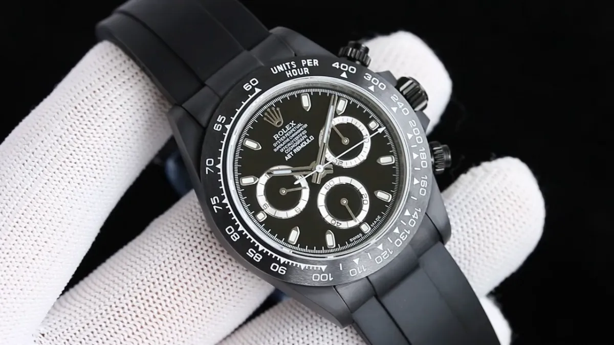 Rolex Daytona AET Remould "Picasso - Richard the Great" Black Ceramic Ref. N/A - 1:1 Super Clone Detail View 1