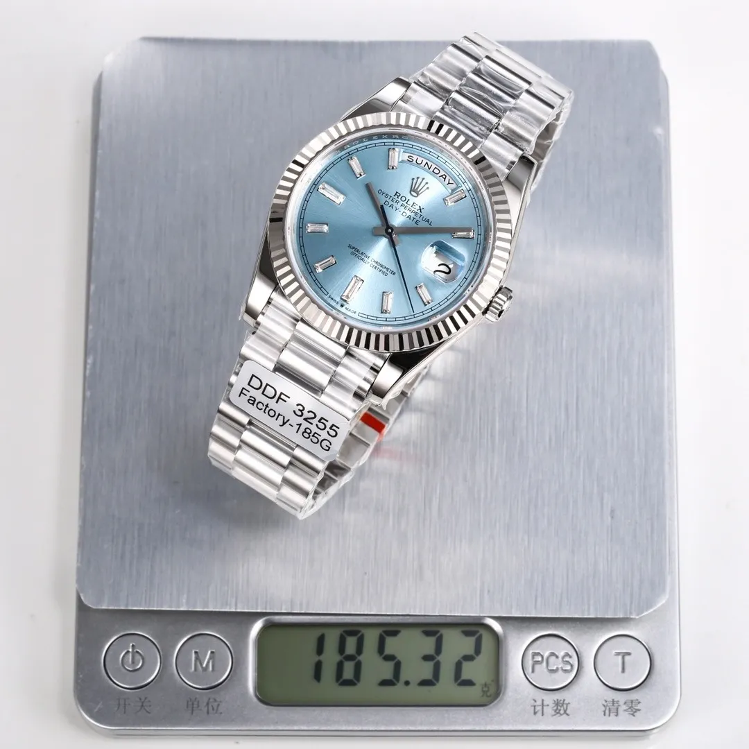 Rolex Day-Date 40 Heavyweight 185G (Gold Dial) Ref. 228238 - 1:1 Super Clone Detail View 3
