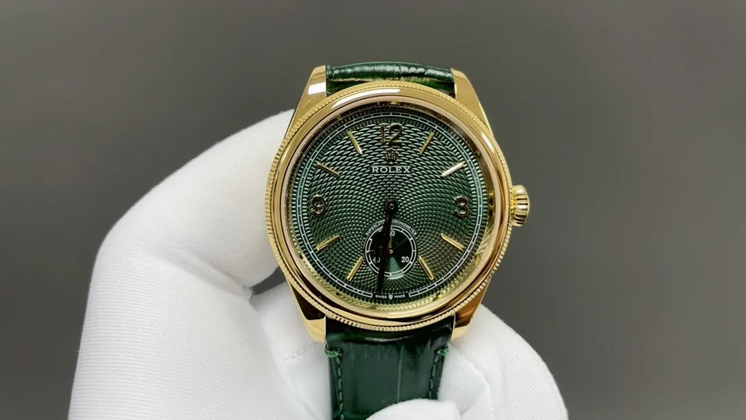 Rolex Perpetual 1908 39mm Weighted 90G (Gold - Black Dial) Ref. 52508 - 1:1 Super Clone Detail View 2