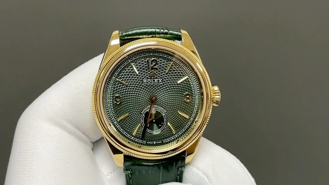 Rolex Perpetual 1908 39mm Weighted 90G (Gold - Black Dial) Ref. 52508 - 1:1 Super Clone Detail View 3