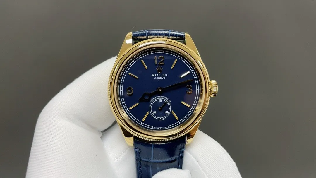 Rolex Perpetual 1908 39mm Weighted 90G (Gold - Black Dial) Ref. 52508 - 1:1 Super Clone Detail View 6