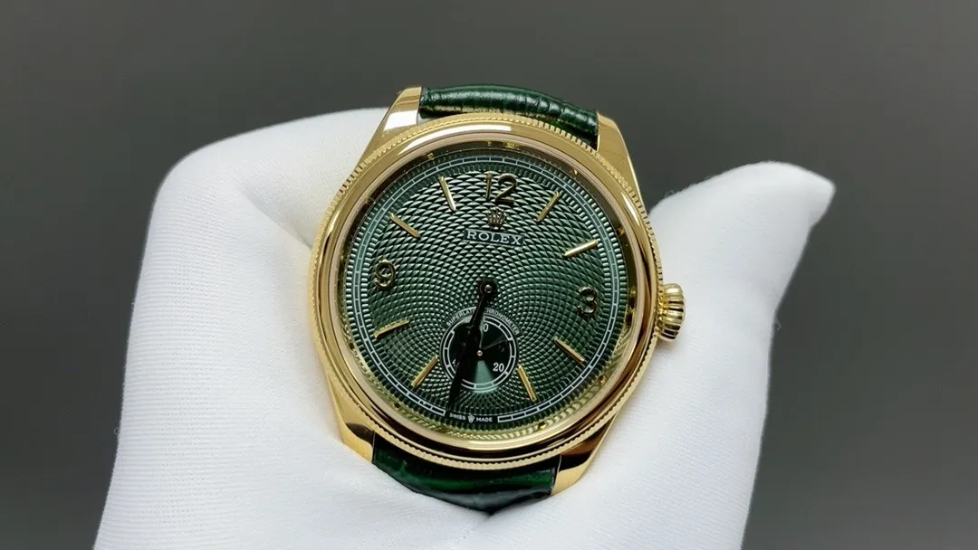 Rolex Perpetual 1908 39mm Weighted 90G (Gold - Black Dial) Ref. 52508 - 1:1 Super Clone Detail View 7