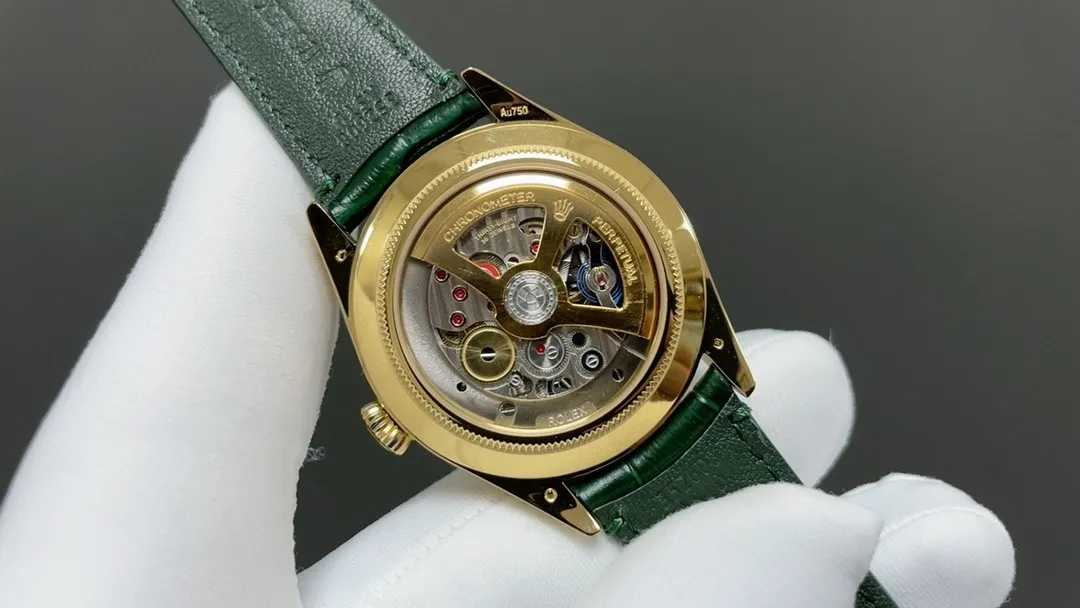 Rolex Perpetual 1908 39mm Weighted 90G (Gold - Black Dial) Ref. 52508 - 1:1 Super Clone Detail View 8