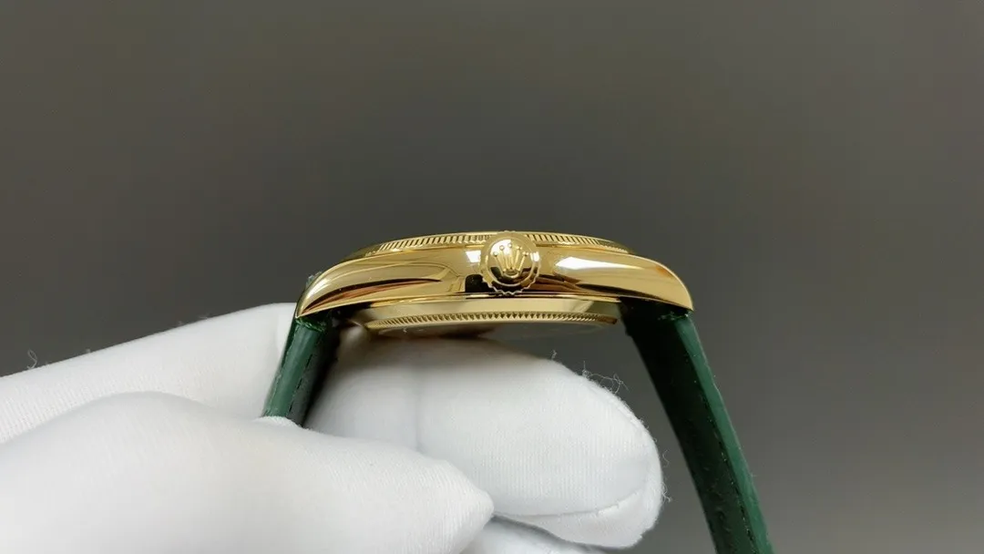 Rolex Perpetual 1908 39mm Weighted 90G (Gold - Black Dial) Ref. 52508 - 1:1 Super Clone Detail View 9