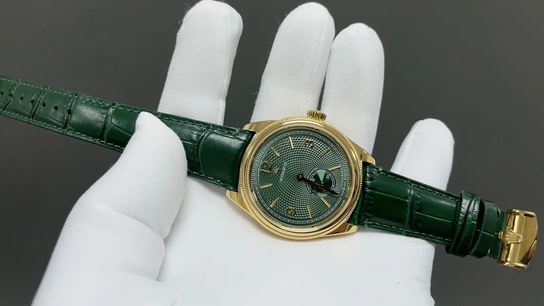 Rolex Perpetual 1908 39mm Weighted 90G (Gold - Black Dial) Ref. 52508 - 1:1 Super Clone Detail View 10