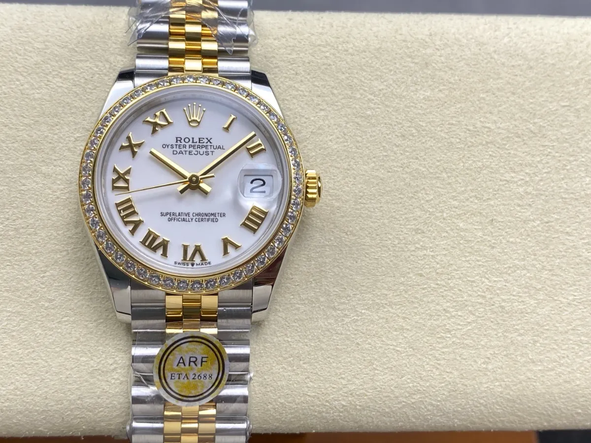 Rolex Datejust 31 Weighted (Silver Sunburst Dial) Ref. 278274 - 1:1 Super Clone Detail View 2