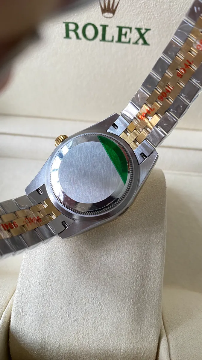 Rolex Datejust 31 Full Rose Gold (Swarovski Bezel - President) Ref. 278285 - 1:1 Super Clone Detail View 4