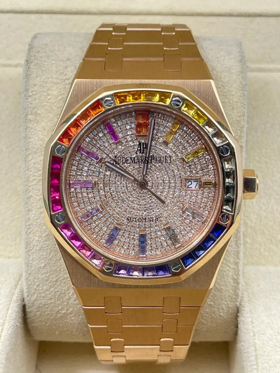 AP Royal Oak Rainbow "Hidden Model" 15413OR (Diamond Dial) Ref. 15413OR - 1:1 Super Clone Detail View 2