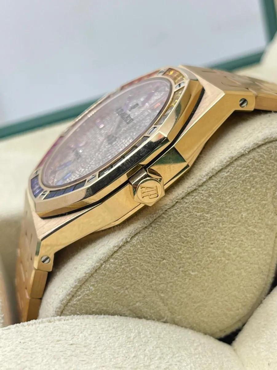AP Royal Oak Rainbow "Hidden Model" 15413OR (Diamond Dial) Ref. 15413OR - 1:1 Super Clone Detail View 4