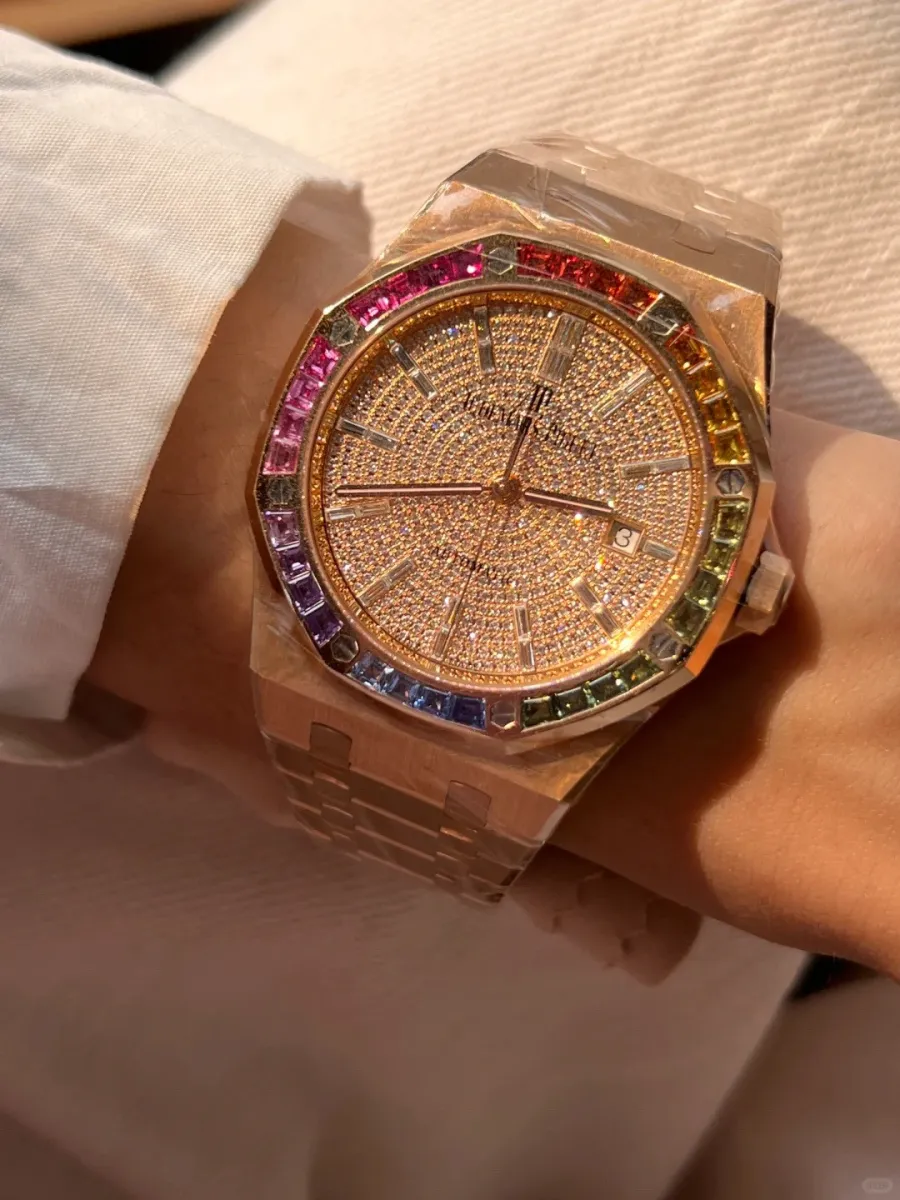 AP Royal Oak Rainbow "Hidden Model" 15413OR (Diamond Dial) Ref. 15413OR - 1:1 Super Clone Detail View 7