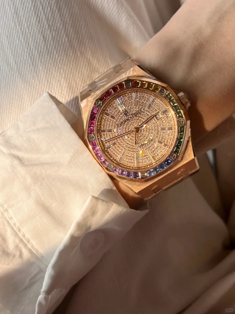 AP Royal Oak Rainbow "Hidden Model" 15413OR (Diamond Dial) Ref. 15413OR - 1:1 Super Clone Detail View 8