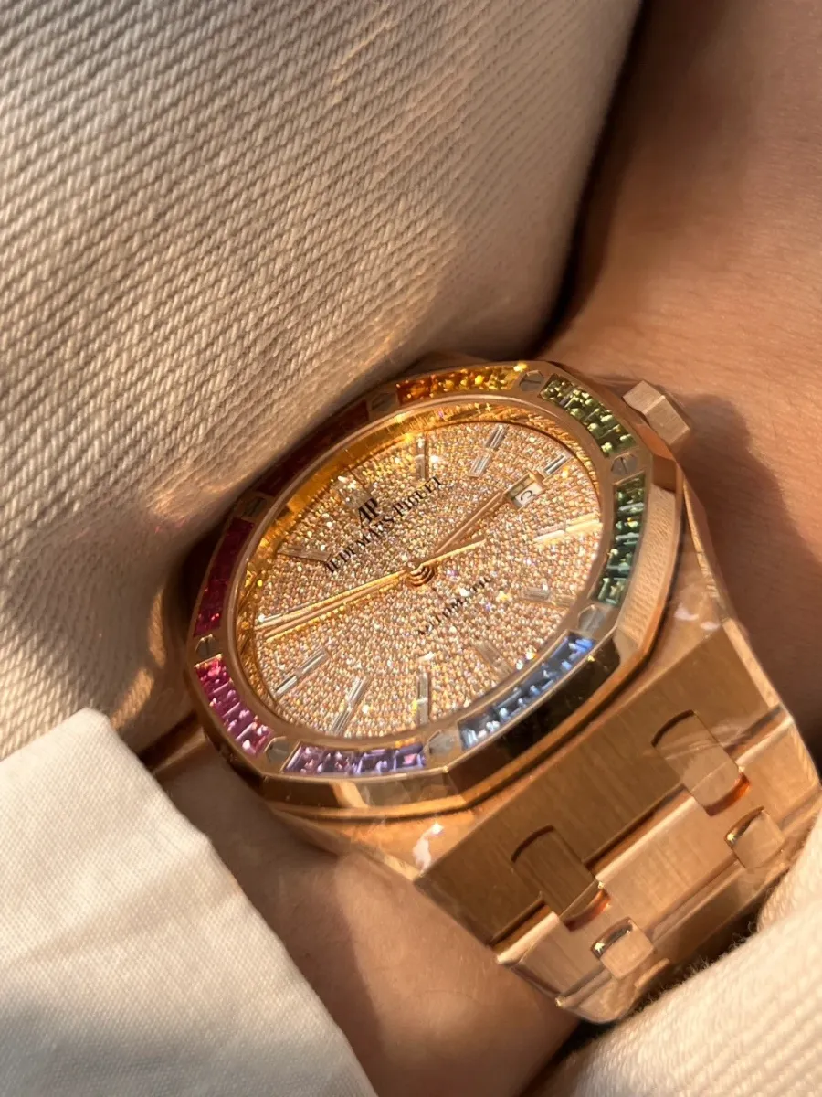AP Royal Oak Rainbow "Hidden Model" 15413OR (Diamond Dial) Ref. 15413OR - 1:1 Super Clone Detail View 9