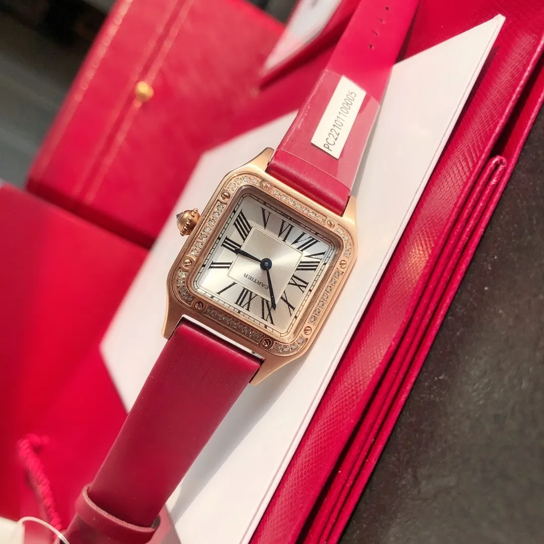 Cartier Santos Dumont Ultra-Thin (Rose Gold & Genuine Diamonds) Ref. WJSA0017 - 1:1 Super Clone Detail View 5
