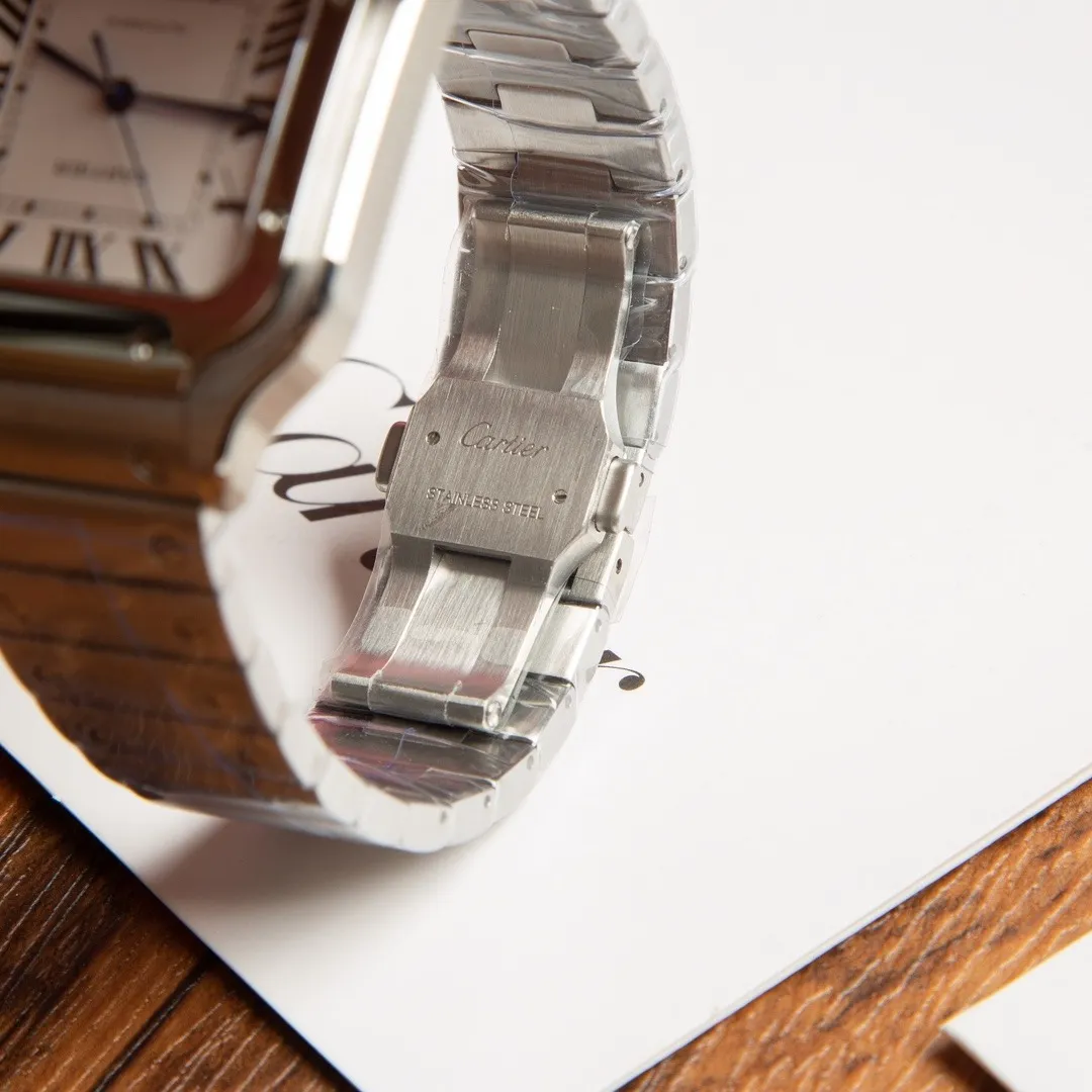 Cartier Santos de Cartier 40mm (Classic White Dial) Ref. WSSA0018 - 1:1 Super Clone Detail View 5
