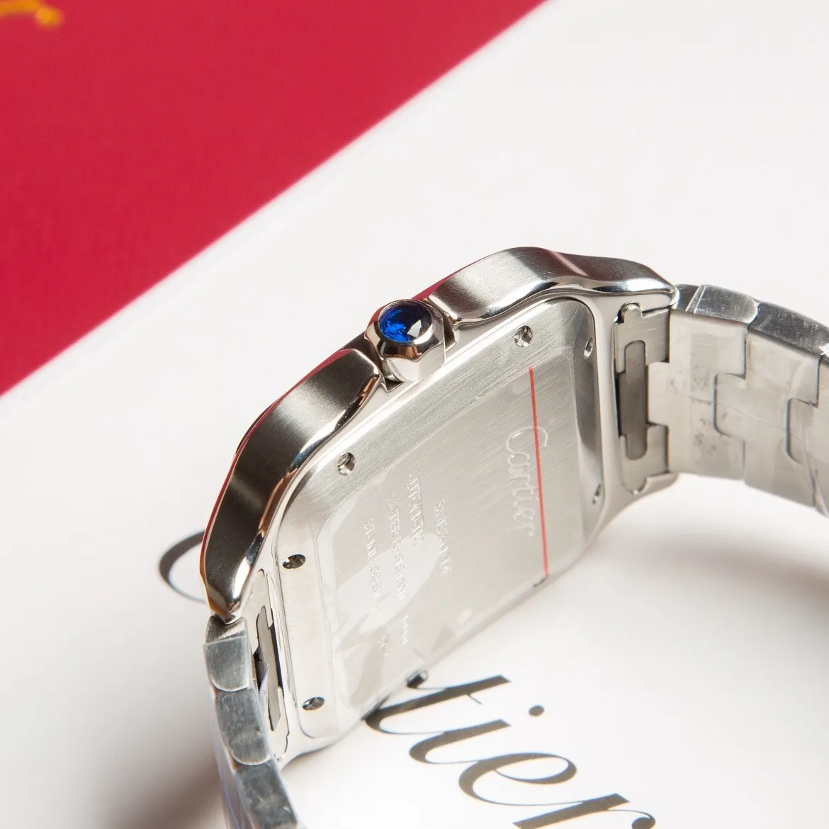 Cartier Santos de Cartier 40mm (Classic White Dial) Ref. WSSA0018 - 1:1 Super Clone Detail View 9